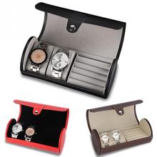 Caja de Reloj portátil de viaje, caja de almacenamiento de 2 ranuras para relojes, anillo, pendientes, pulsera, joyería 2024 - compra barato