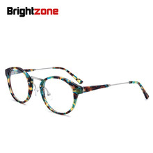 Brightzone European Fashion Handmade Acetate Myopia Prescription Round Glasses Women Men Frame Oculos De Lectura Grau Gafas 2024 - buy cheap