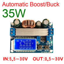 Convertidor automático Boost/Buck, 35W 4A DC-DC CC CV 0,5-30V 3,3 V 5V 12V, módulo de potencia regulada ajustable, cargador de batería 3,7 V 4,2 2024 - compra barato
