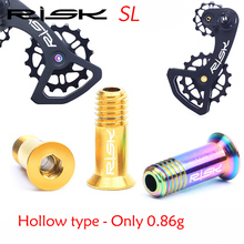 2PCS RISK M5*14.2mm Titanium Alloy Bolts for Bicycle Rear Derailleur Jockey Wheel Ultralight MTB Road Bike Guide Roller Screws 2024 - buy cheap