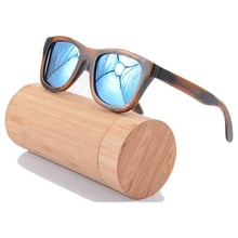 Bamboo Wood Sunglasses In Men ICE BULE Coating Mirror Polarized Sunglasses Wooden Women Men Handmade Nature Oculos Z6016 2024 - buy cheap