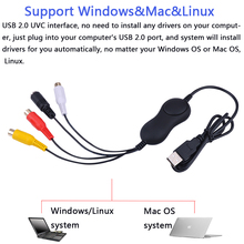 EZCAP-Captura de Audio y vídeo USB 2,0, convertidor de vídeo analógico a formato Digital, para Windows, MAC, OS, Linux 2024 - compra barato