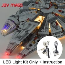 JOY MAGS Only Led Light Kit For 75105 Star War Millennium Force Awakening Falcon Compatile With 05007/79211/10467 2024 - buy cheap
