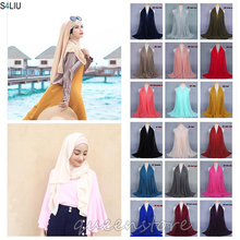 23 Colors Women's Plain Shawl Long Scarf Hijab Muslim Chiffon Avaya Headscarf Islamic Headwrap Hijabs Scarves / Scarf  Bandanas 2024 - buy cheap