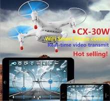 O Envio gratuito de 2014 Nova CX30W MINI Drone 2.4g RC zangão FPV iphone controll com Câmera built-in RC quadcopter WI-FI 6-eixo 2024 - compre barato