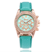 Relojes Para Mujer Geneva Watch Women Luxury Diamond Leather Quartz Wristwatch Ladies Watch Casual Fashion Clock Zegarek Damski 2024 - buy cheap