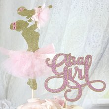 personalize pink ballerina glitter It's A Girl pregnant baby shower Cake Topper -birthday cake toppers baptism decoration 2024 - buy cheap