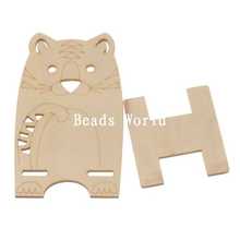 High Quality Cute Tiger Tablet Bracket Wood Hot Sale Nature Color Photo Stand Pad Phone Shelves Holder 19x11cm 2024 - buy cheap