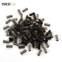 50pcs/lot 4 Pin RGB Needle Connector Adapter Male Type Double 4 Pin DIY Small Part for 3528 5050 LED RGB Strip Lights Insert 2024 - buy cheap