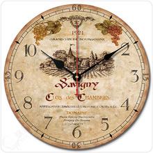 Reloj de pared Retro con diseño de viñeta europea, accesorio de decoración clásica de Navidad, estilo mediterráneo y americano, 14 pulgadas 2024 - compra barato