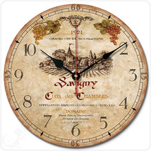 14inch European Vineyard Retro Wall Clock American Living Room Mediterranean Wall Watch Classical Christmas Decoration Mute Cloc 2024 - buy cheap