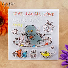 LIVE LAUGH LOVE LIFE IS GOOD Scrapbook DIY photo cards account rubber stamp clear stamp transparent stamp 10.5x10.5cm KW7050417 2024 - buy cheap