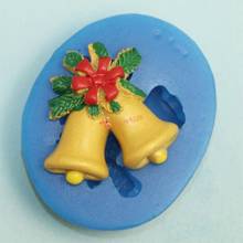 E1015 Christmas bell silicone mold Cake decoration tool chocolate mould BK 2024 - buy cheap
