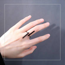 DoreenBeads модные ювелирные изделия открытые кольца свободного размера регулируемые золотые черные Серебряные парные кольца для мужчин и женщин ювелирные изделия 1 шт. 2024 - купить недорого