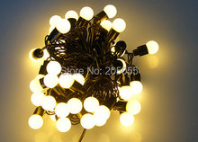 6M 40 LED Ball String Fairy Light Christmas Wedding Holiday Xmas party 220V with tail plug linkable Static no flash- warm whtie 2024 - buy cheap