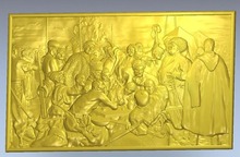 3d model relief  for cnc in STL file format panno_Cossacks 2024 - buy cheap