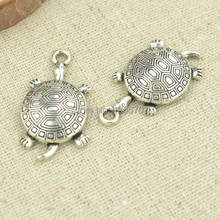 Free shipping 40pcs/lot antique tibetan silver charms metal tortoise diy pendants fit necklace bracelet jewelry making Z2973 2024 - buy cheap