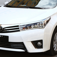 Luz delantera cromada para coche Toyota Corolla, accesorios de decoración de marco, cubierta embellecedora, ABS, 2014-2017 2024 - compra barato