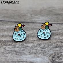 L2605 Cartoon Little Prince and Fox kids Ear Stud Earrings For Womens Enamel earrings Jewelry Gifts for Girls 2024 - buy cheap