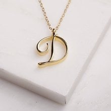 Cursive America English word Letter D Family name sign pendant chain Necklace tiny USA alphabet Initial Letter mom gift  jewelry 2024 - buy cheap