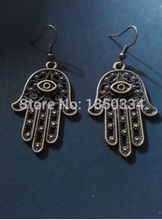 50Pair Fast delivery evil eye Hamsa Fatima hand Charms Dangle Earrings For Women With Gift Box DIY Findings Jewelry  Z137 2024 - buy cheap