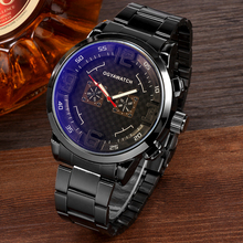 Ogy marca de luxo analógico relógio de pulso dos esportes dos homens enorme dial relógios quartzo relógio de negócios relógio inoxidável relogio masculino 2024 - compre barato