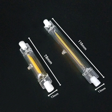 Tubo de luz led de vidro ajustável r7s, 78mm, 118mm, 220v, 15w, 30w, substituição de lâmpada de halogênio, j78 e j118, economia de energia 2024 - compre barato