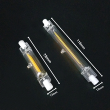 Tubo de luz LED R7S COB, 78mm, 118mm, Bombilla de cristal regulable, 220V, 15W, 30W, reemplazo de lámpara halógena, foco LED J78 J118, ahorro de energía 2024 - compra barato