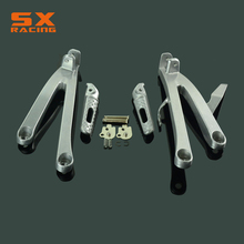 Motorcycle Silver Black Street Bike Rear Foot Pegs Pedal Footrest For HONDA CBR600RR CBR 600RR 2007 2008 2009 2010 2011 12 13 14 2024 - buy cheap