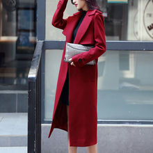 RUGOD 2019 Winter Coat With Belt Women Warm Wool Coat Long Women's Cashmere Coat European Fashion Jacket Outwear Casaco Feminino 2024 - buy cheap