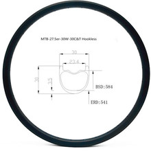 Aros de carbono grafio para bicicleta mtb, aro de carbono 30x30mm, simetria, aro de carbono 650b, aros xc 360g u 2024 - compre barato