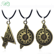 RJ Hot Game Steins Gate Badge Necklaces Pendants Amadeus Makise Kurisu Labmen The Fate of The Stone Keyring OSHMKUFA Jewelry 2024 - buy cheap