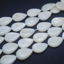 3 Strands = 66 Pieces / Lot, Nature Shell Bead Mother Of pearl DIY beads Accessories White Color Size 13x18mm Dropwater Shape 2024 - buy cheap