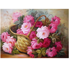 Needlework Resin Diamond Embroidery Basket of Flowers Partial Diamond Painting Rhinestones Round Drill Mosaic Painting 2024 - buy cheap