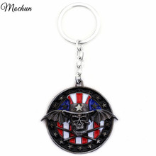 MQCHUN Band Keychain Rock band Sevenfold Skull Logo 2 Colors Round Zinc Alloy Key Chain Ring For Fans porte clef Keyring 2024 - buy cheap