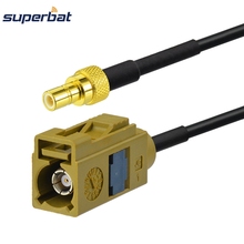 Superbat Fakra K разъем для SMB разъем обжимной соединитель радиоудлинитель RG174 кабель 6 "15 см для XM Sirius Coax Satellite 2024 - купить недорого