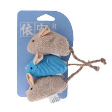 3 unids/set Rat Squeak ruido sonido juguete Gato rascado de gato pequeño peluche ratón juguete 2024 - compra barato