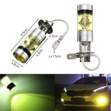 Bombillas LED de 1000Lm para coche, Luz antiniebla amarilla de circulación diurna, lámpara de conducción de 12-24V, 2828 k, H3 4300, 2 uds. 2024 - compra barato