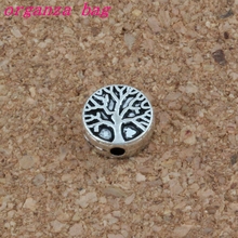 100pcs Antique Silver Plated Tree OF Life Loose Beads Spacer Beads For Jewelry Making Bracelet Jewelry Accessories 9mm D49 2024 - buy cheap