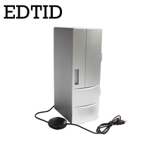 USB Mini Fridge Cooling Heating Portable PC Laptop Car Refrigerator Beer Cooler Beverage Drink Cans Freezer Warmer Cold&Warm Box 2024 - купить недорого