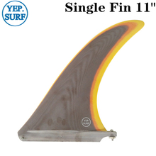 Barbatana de surf, quilhas de fibra de vidro para prancha longa de 11 comprimentos, barbatana de surf cor marrom, 11 comprimentos 2024 - compre barato