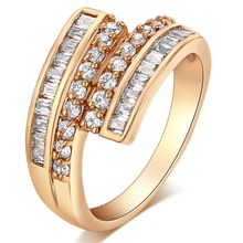 Zircon Engagement Rings for Women gold color Wedding rings female anel Micro Pave Crystals Jewelry Free Shipping Wholesale 2024 - buy cheap