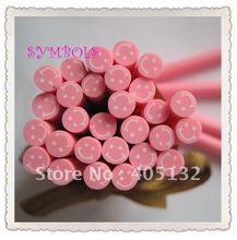 b-01 Free Shipping 100pcs 5mm Pink Smile Face Shape Clay Cane Fancy Nail Art  Polymer Clay Cane 2024 - buy cheap