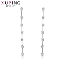 Xuping Jewelry Fashion Temperament Rhodium Plated Long Earrings for Women Gifts 93533 2024 - buy cheap