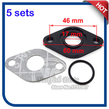 5sets/pack 17mm Carburetor Manifold Intake Gasket For Chinese GY6 50cc Moped Scooter Taotao Roketa Motorcycle Motocross 2024 - buy cheap