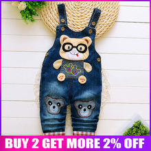 BibiCola spring autumn boys overall jeans clothes kids trousers toddler denim overall trousers children cartoon infant bib jeans 2024 - buy cheap