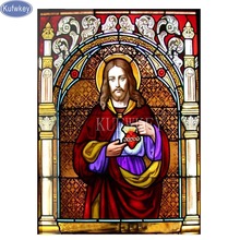 Jesus pintura diamante quadrado completo diamante bordado venda, 5d, diy, kits de ponto cruz, mosaico diamante religioso, ícone, presente de natal 2024 - compre barato