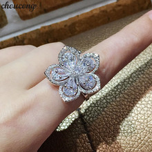 choucong Big Flower Promise Ring 925 Sterling silver AAAAA cz Statement Engagement Wedding Band Rings For Women Bridal Jewelry 2024 - buy cheap