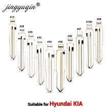 Jingyuqin-15 pines sin grabar para Hyundai Tucson Getz, Matri, Sonata, Santa fe, compatible con Kia HYN14RFH KD Flip Blade 08, 15, 28, 29, 36, 50, 97, 33 # 2024 - compra barato