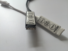 Minicontrolador LED cc 12V, 3 teclas, IR, brillo remoto y ajuste de velocidad con conector para tira LED RGB 3528 5050, 1 Uds. 2024 - compra barato